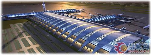 圖1 成都雙流國際機(jī)場T2航站樓效果圖